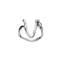 V Alphabet Ring - Sølv