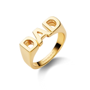 Dad Ring Goldplated Silver
