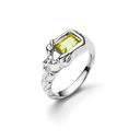 Lemon Disco Ring Silver