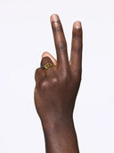 Lemon Disco Ring Goldplated Silver