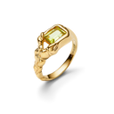 Lemon Disco Ring Goldplated Silver