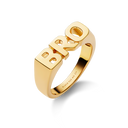 BRO Ring Goldplated Silver