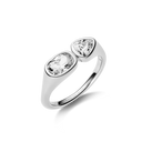 You & Me Signet Ring Silver