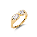 You & Me Signet Ring Gold