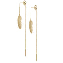 Feather ear chain - Forgyldt