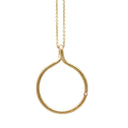 Dreamcatcher medium Vedhæng with diamond - Forgyldt
