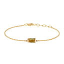 Square Armbånd with Citrine - Forgyldt