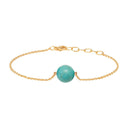 Armbånd with Turquoise - Forgyldt