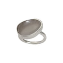 KOLO ring with Grey moonstone - Sølv