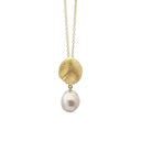 NORIA Vedhæng with pearl - Forgyldt