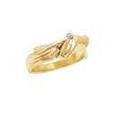 MILLE ring NO. 3 with diamond - Forgyldt