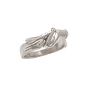 MILLE ring NO. 3 with diamond - Forgyldt