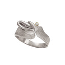 MILLE ring No. 4 with diamond - Forgyldt