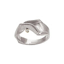 MILLE ring No. 6 with diamond - Sølv
