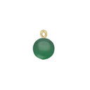 Green agate til armring - Forgyldt