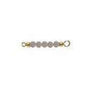Grey moonstone top til armring - Forgyldt