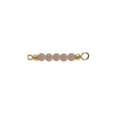 Peach moonstone top til armring - Forgyldt