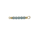 Aquamarin top til armring - Forgyldt