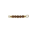Smokey quartz top til armring - Forgyldt