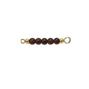 Garnet top til armring - Forgyldt