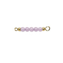 Light Amethyst top til armring - Forgyldt