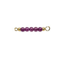 Amethyst top til armring - Forgyldt