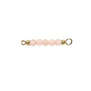 Strawberry quartz top til armring - Forgyldt