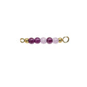 Amethyst mix top til armring - Forgyldt