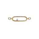 Elipse top with diamond til armring - Forgyldt