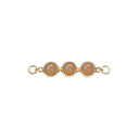 Koulè top with peach moonstone til armring - Forgyldt