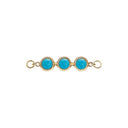 Koulè top with turquoise til armring - Forgyldt