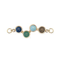 HORIZON top blue mix til armring - Forgyldt