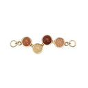 HORIZON top red mix til armring - Forgyldt