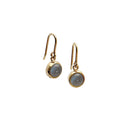 Koulè Øreringe with grey moonstone - Forgyldt