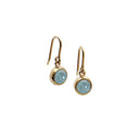 Koulè Øreringe with aquamarine - Forgyldt
