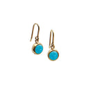 Koulè Øreringe with turquoise - Forgyldt