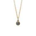 Koulè Vedhæng with grey moonstone - Forgyldt