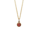 Koulè Vedhæng with agate - Forgyldt