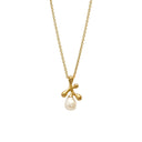 FLOREA Vedhæng with pearl - Forgyldt