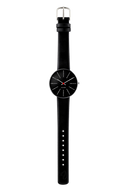 Bankers sort 34 mm med læderrem