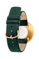 City Hall evergreen 40 mm med læderrem - 53208-2088G