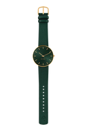 City Hall evergreen 40 mm med læderrem - 53208-2088G