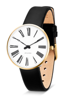 Roman hvid 34 mm med læderrem - 53307-1601G