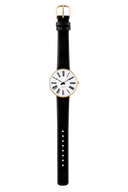Roman hvid 34 mm med læderrem - 53307-1601G