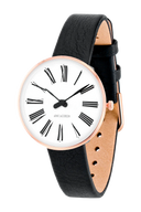 Roman hvid 30 mm med læderrem - 53315-1401RP