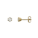 14 kt guld ørestikker 3 mm zirconia i 6 grabber