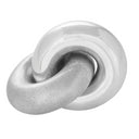 SHAPE Sølv rhod. lås dobbelt donut mat/blank