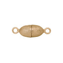 Forg. Sølv magnet perlelås oval 6mm mat