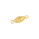 Forg. sølv magnet perlelås oval 6mm
