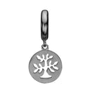 PLANT A TREE - sort rhodineret sølv - charm - 610-B94